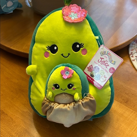 Squishmallows Other - Squishmallows Avocado Plush with Flower - Green and Yellow
